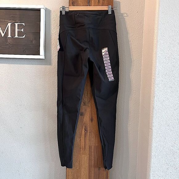 New High-Waist City Pants Active Leggings Pull on Zip Pockets Black - Small - Picture 10 of 13